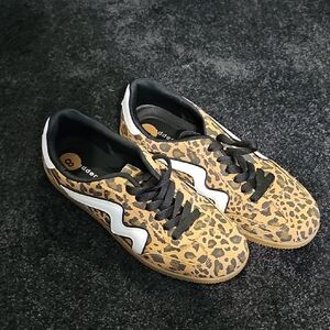 Madden Girl Leopard Print Sneakers with Black and White Accents